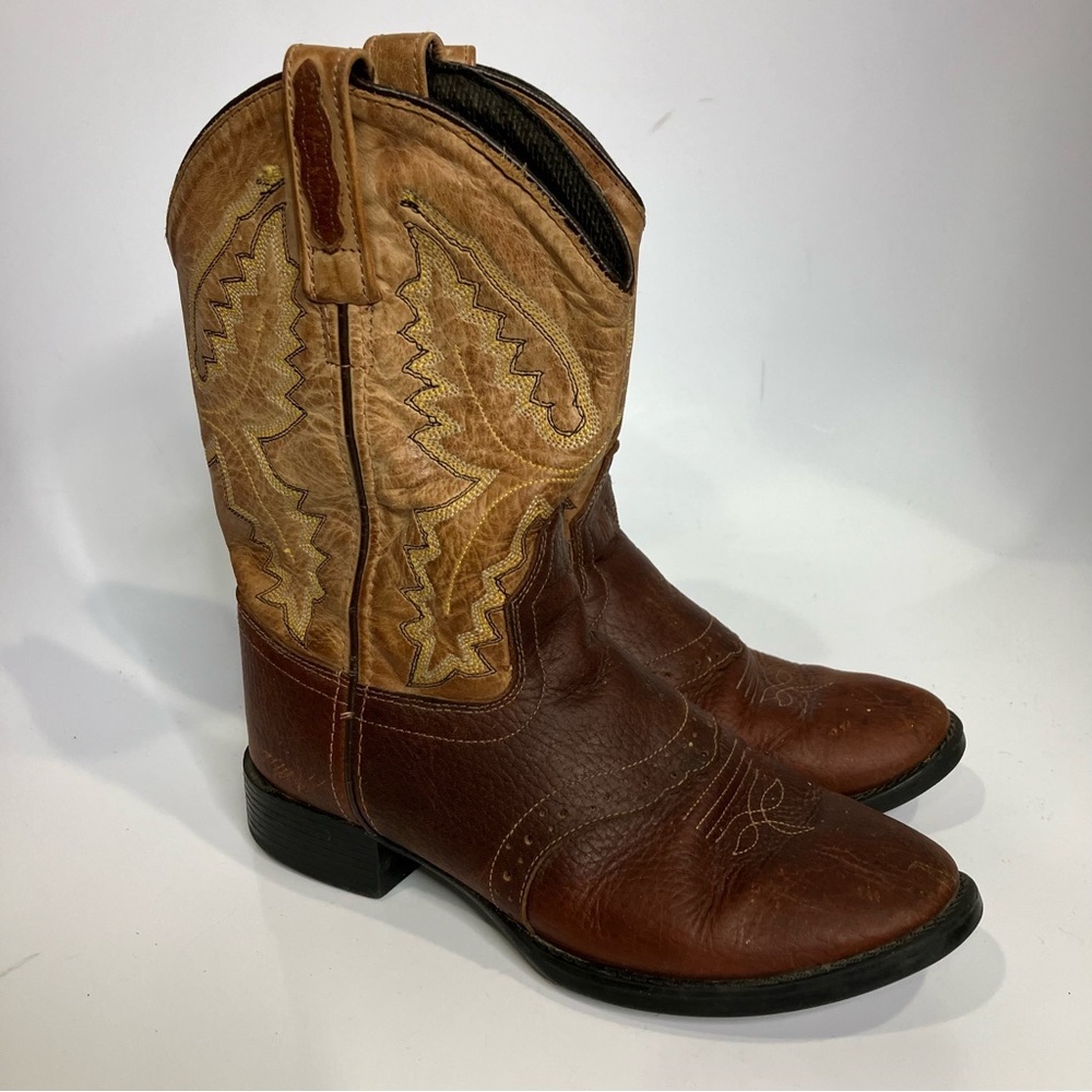 Old West leather cowboy boots size 2.5Y western